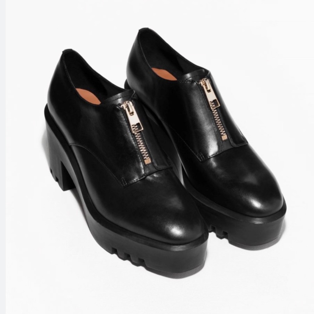 & Other Stories Zip-up Platform Loafers size 39
